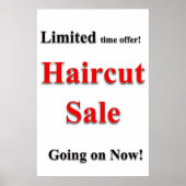 Salon Barbershop Posters Haircut Sale (Voorkant)