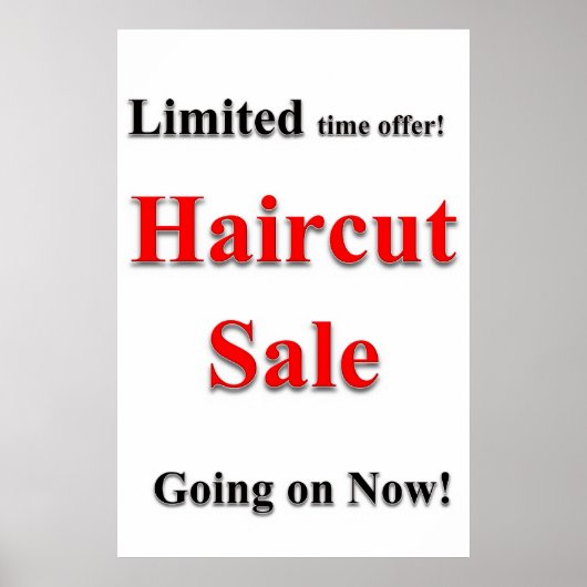 Salon Barbershop Posters Haircut Sale (Voorkant)