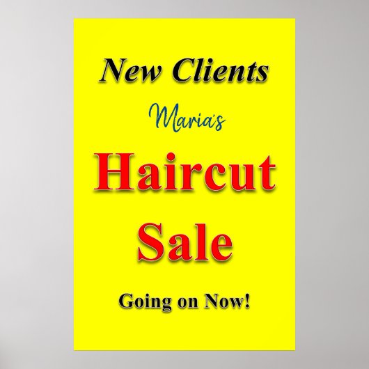 Salon Barbershop Posters Haircut Sale (Voorkant)