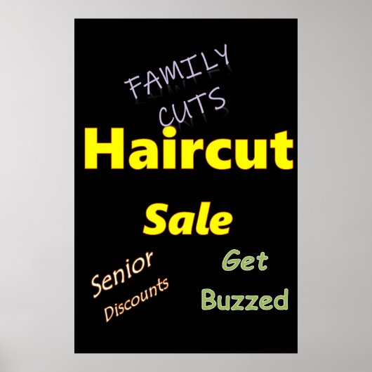 Salon Barbershop Posters Haircut Sale (Voorkant)