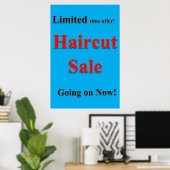 Salon Barbershop Posters Haircut Sale (Thuiskantoor)