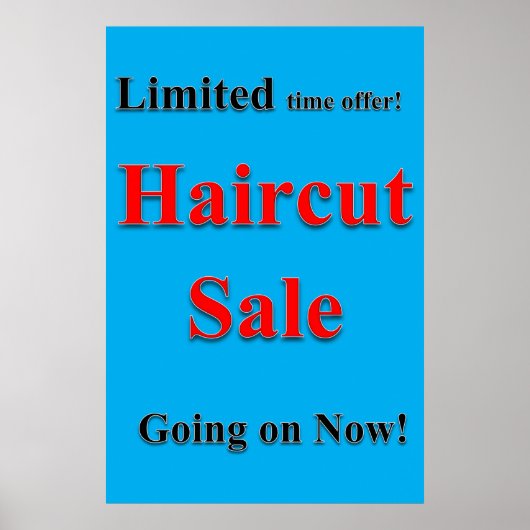 Salon Barbershop Posters Haircut Sale (Voorkant)