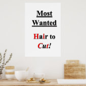 Salon Barbershop Posters Haircut Sale Most Wanted (Keuken)
