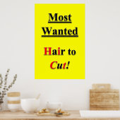 Salon Barbershop Posters Haircut Sale Most Wanted (Keuken)
