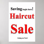 Salon Barbershop Posters Haircut Sale Savings (Voorkant)