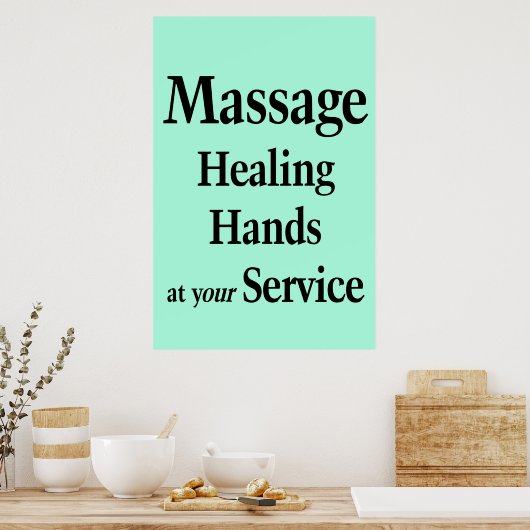 Salon Barbershop Posters Massage Healing Hands (Keuken)