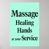 Salon Barbershop Posters Massage Healing Hands (Voorkant)