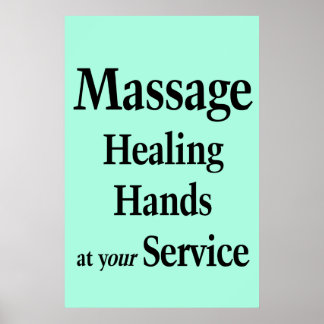 Salon Barbershop Posters Massage Healing Hands