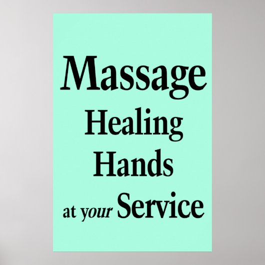 Salon Barbershop Posters Massage Healing Hands (Voorkant)