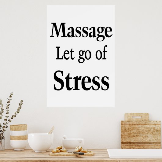 Salon Barbershop Posters Massage Stress (Keuken)