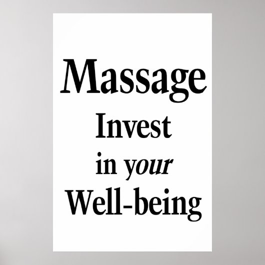 Salon Barbershop Posters Massage Well-being (Voorkant)