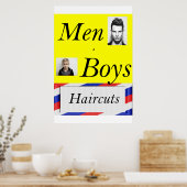 Salon Barbershop Posters Men & Boys Haircut (Keuken)