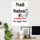 Salon Barbershop Posters Nail Salon (Thuiskantoor)