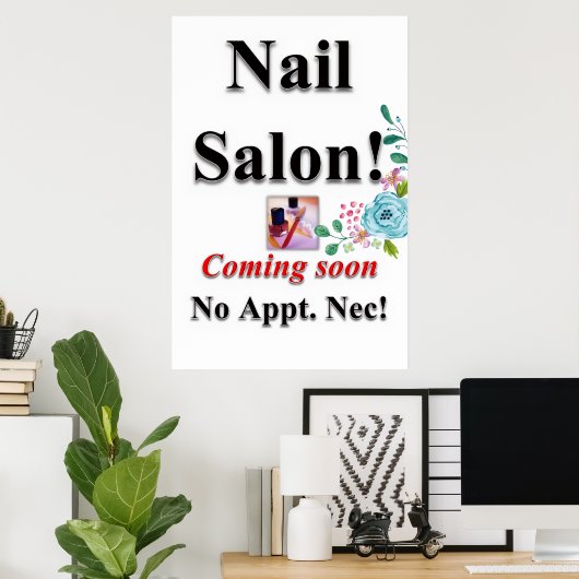Salon Barbershop Posters Nail Salon (Thuiskantoor)
