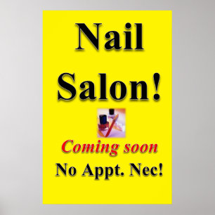 Salon Barbershop Posters Nail Salon binnenkort ver