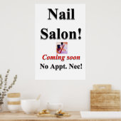 Salon Barbershop Posters Nail Salon binnenkort ver (Keuken)