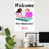 Salon Barbershop Posters New Manicurist (Thuiskantoor)