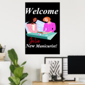 Salon Barbershop Posters New Manicurist (Thuiskantoor)