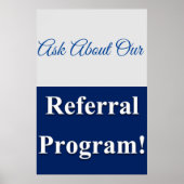 Salon Barbershop Posters Referral Programme Blue (Voorkant)