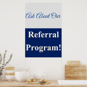 Salon Barbershop Posters Referral Programme Blue (Keuken)