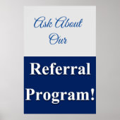 Salon Barbershop Posters Referral Programme Blue (Voorkant)