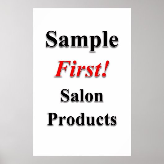 Salon Barbershop Posters Sample Sale Products (Voorkant)