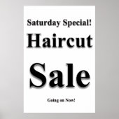 Salon Barbershop Posters Saturday Haircut Sale (Voorkant)