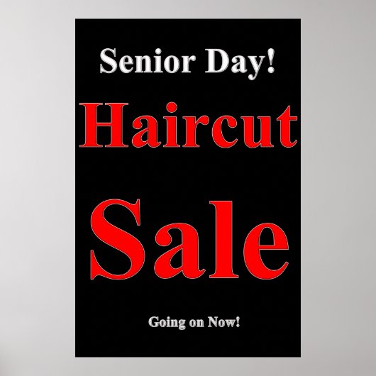 Salon Barbershop Posters Senior Day Haircut Sale (Voorkant)