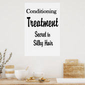 Salon Barbershop Posters Silky Hair Conditioning  (Keuken)