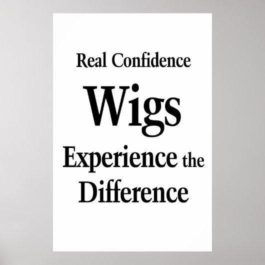 Salon Barbershop Posters Wigs Real Confidence  (Voorkant)