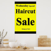 Salon Barbershop Posters Woensdag Haircut Sale (Keuken)