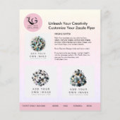 ⭐️SALON BEAUTY BLUSH ROZE Eenvoudige LOGO Sjabloon Flyer (Achterkant)