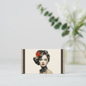  Salon Beauty Haarstylist Parlor Cosmetics Visitekaartje (Staand voorkant)