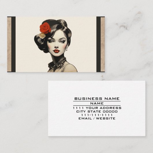  Salon Beauty Haarstylist Parlor Cosmetics Visitekaartje (Voorkant / Achterkant)