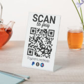 Salon & Beauty QR-codeteken | Sociale media, Revie Reclamebord Met Voetstuk (Insitu)
