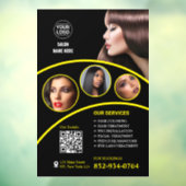 Salon Bedrijfs Custom Raamsticker (Vel 3)