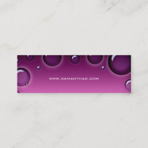 Salon Bladwijzer Spa blaasjes paars roze Mini Visitekaartje