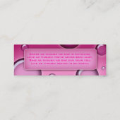 Salon Bladwijzer Spa blaasjes roze Mini Visitekaartje (Achterkant)