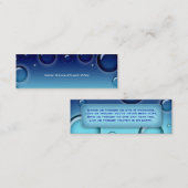 Salon Bladwijzer Spa blauw Mini Visitekaartje (Voorkant / Achterkant)