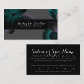 salon  bloemen trouwe punker klantenkaartje (Voorkant / Achterkant)