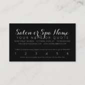 salon  bloemen trouwe punker klantenkaartje (Achterkant)