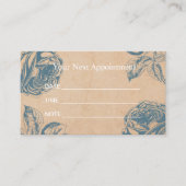 Salon  Blue Roos Floral Benoeming Afsprakenkaartje (Voorkant)