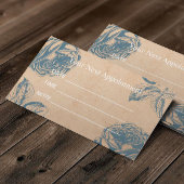 Salon  Blue Roos Floral Benoeming Afsprakenkaartje