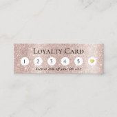 Salon Blush Roos Gold Glitter 6 Punch Klant Klantenkaartje (Voorkant)