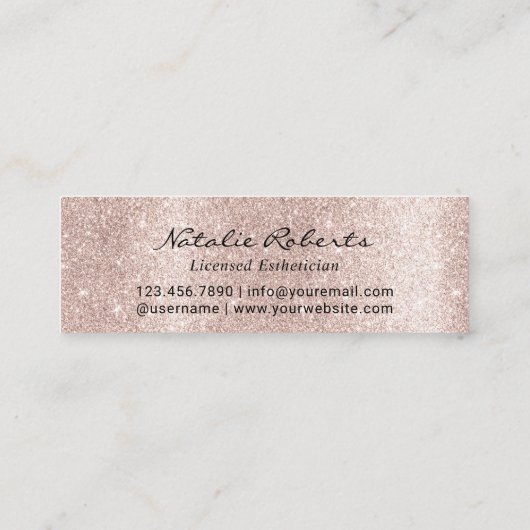 Salon Blush Roos Gold Glitter 6 Punch Klant Klantenkaartje (Achterkant)