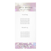 salon bokeh pastel glans prijslijst reclamekaart (Voorkant)