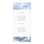 salon bokeh pastel sparkle list reclamekaart (Voorkant)