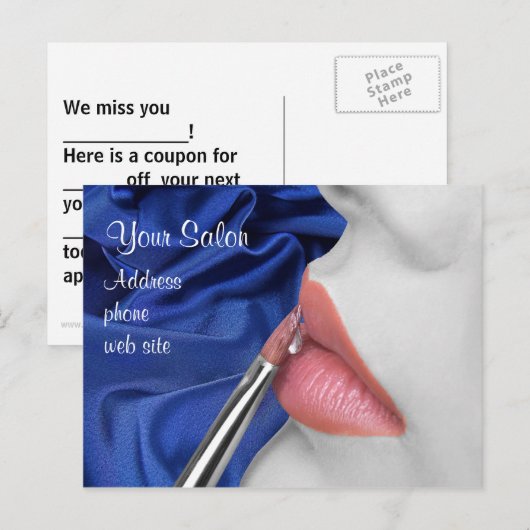 Salon Briefkaart, Sjabloon Briefkaart (Voorkant / Achterkant)