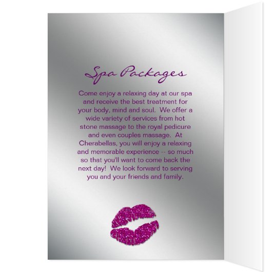 Salon Brochure Beauty Makeup kunstenaar Cosmetoloo (Binnen (Links))