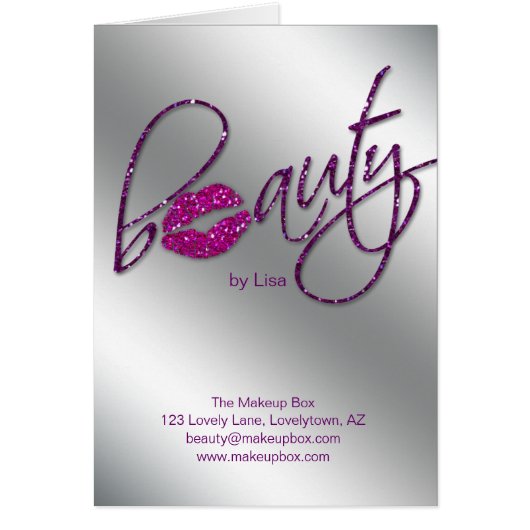 Salon Brochure Beauty Makeup kunstenaar Cosmetoloo (Voorkant)
